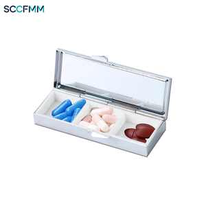 SCCFMM 20 pièces Boîte à pilules rectangulaire à 3 compartiments en métal pour sublimation, étui à médicaments portable à imprimer soi-même pour poche ou sac à main - Product Image 3