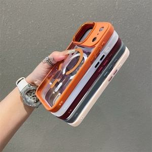 เคสโทรศัพท์แบบแม่เหล็กใสขุ่นสัมผัสนุ่ม รุ่นยอดนิยม ขอบเลนส์โลหะ สำหรับ iPhone 13 14 15 16 17 Pro Max 17Air 16E - Product Image 6