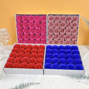 Suministros para Floristería, Caja de Regalo con 6 Capas de Flores de Jabón en Forma de Rosa, Flores Artificiales de Jabón para el Día de San Valentín y el Día de la Madre - Product Image 2