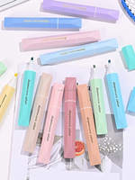 4 pièces rose marron Jumbo diamant en forme de surligneur stylo qualité pratique Note marqueur étudiant nouveau Design point culminant livre pour l'école