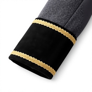 Vintage Medieval <b>Men's</b> <b>Overcoat</b> Woolen Frock Coat Handmade Embroidered Style Winter Outerwear - Product Image 4