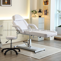 Table de massage professionnelle pour salon, hydraulique, électrique, pliable, avec cadre métallique, dossier et pieds réglables, pour salons de beauté, spas et extensions de cils