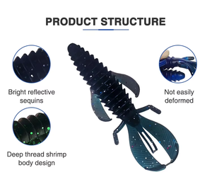 10pcs/bag 8cm 4.7g Good Swim Crawfish Soft Fishing Lure <strong>Worms</strong> Fishing Soft Plastic Bait Bass Fishing Lures - Product Image 2