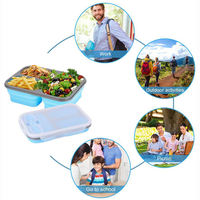 Récipient alimentaire en acier inoxydable avec couvercle écologique Boîte à lunch rectangulaire portable anti-fuite pour enfants avec logo personnalisé