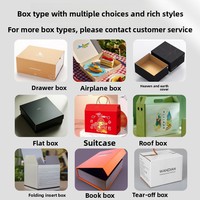 Boîte pliante rectangulaire en carton ondulé extra-rigide à parois épaisses, personnalisée avec logo imprimé et design couvercle-plateau