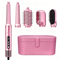 Sèche-cheveux rotatif automatique 5-en-1 à air chaud, brosse ionique multi-styles pour cheveux, peigne séchant à haute vitesse