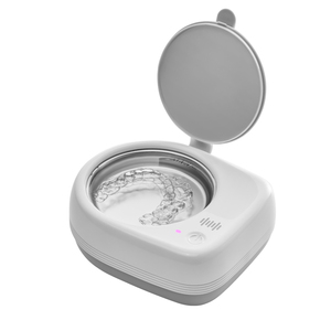 เครื่องทำความสะอาดอัลตราโซนิกสำหรับฟันปลอม เครื่องประดับ นาฬิกา ฟันปลอมแบบจัดฟัน รีเทนเนอร์ และอุปกรณ์ป้องกันฟัน - Product Image 6