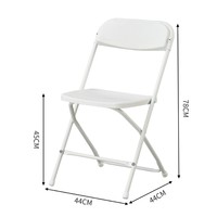 Chaises pliantes d'extérieur en plastique pour la restauration, empilables, pour banquets, camping et événements