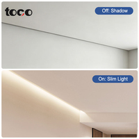 Profilé LED en aluminium en forme de Z pour éclairage indirect encastré dans les plafonds flottants et les murs en plaques de plâtre