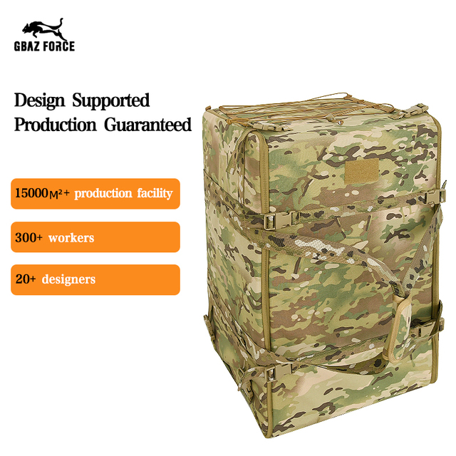 GAF 100L 500D Nylon FPV Waterproof Camo Tactical Pack Bag Foldable FPV Drone Backpack for 7pcs FPV Drones
