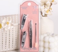 K-50336 Coupe-ongles en métal à 2 visages souriants, ensemble de 4 pièces, design portable, produits de beauté à un dollar, vente en gros, multi-usages, best-seller