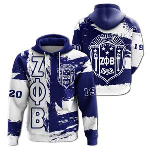 Sudadera con capucha de manga larga de otoño para hombre Zeta Phi Beta Abrigo estampado personalizado con perlas Change the World - Product Image 2