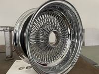 Velg Kawat Baja Berat Model Cross Lace 18X8J 72/100 Spoke Chrome untuk Mobil Klasik Retro, Cocok untuk Semua Tipe