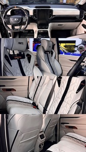 Paquete Interior de Lujo para MPV CARRIDE, Cama de Cuero Naranja de Longitud Completa, Asientos Traseros Mejorados, <span class=keywords><strong>Techo</strong></span> Estrellado con Luces Ambientales Azules, Asientos VIP - Product Image 4