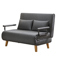 Einfach zu Installierender Schlafsessel mit Schlaffunktion, 2-Sitzer Schlafsofa für Kleine Wohnungen