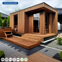 Jardin infrarouge extérieur de douche de vapeur de 4-6 personnes, pièce de sauna de cèdre rouge/pruche de famille nombreuse