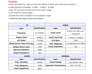 HighFly doppia Antenna TV CATV 47-870 MHz 14 DB Display a Led PLL controllo cavo digitale ad alta precisione modulatore domestico - Product Image 6