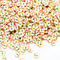 Zoete Fruit Apple Slice Polymeer Klei Sprinkles Voor Nails Art Diy Nail Art Scrapbook Versiering Shaker Filler Accessoires