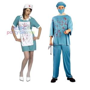 Disfraz de Cirujano para Hombre y Mujer, Disfraz de Doctor para Fiesta de Disfraces de Halloween, Disfraces de Cosplay - Product Image 1