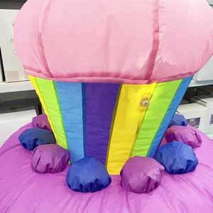 5 pies al aire libre iluminado Blow up vacaciones cumpleaños fiesta decoración inflable <span class=keywords><strong>Feliz</strong></span> cumpleaños pastel decoraciones - Product Image 4