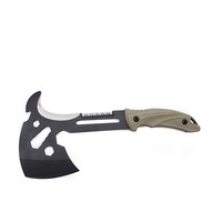 Hache tactique de survie à lame dépolie avec manche G10, petite hache