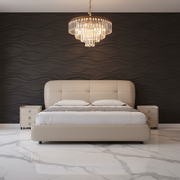 Ensemble de meubles de chambre à coucher en bois massif de conception chinoise moderne, neuf, comprenant un lit, pour hôtel, villa, salon, appartement, usage domestique