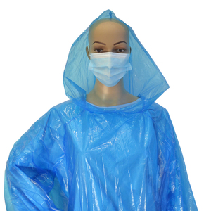 Adults Polyethylene Hooded Poncho Waterproof Traveling Hiking Disposable Plastic <strong>Raincoat</strong> - Product Image 4