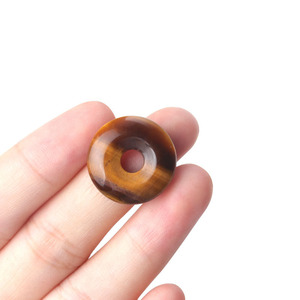 20mm all'ingrosso pietra preziosa naturale ciondoli di cristallo ciambella, Gogos ciondolo in pietra per fai da te creazione di gioielli - Product Image 2