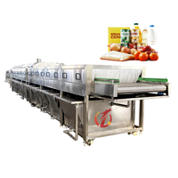 Pasteurisateur tunnel de type pulvérisation 6000*800 pour le remplissage de bière en bouteille/en conserve, machine de pasteurisation pour bouteilles/boîtes