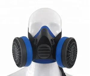 有名なブランドレスピレーターハーフ面体保護ハーフフェイスマスク、交換可能なカートリッジシリコーンフェイスマスク