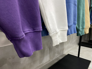 H5534 Wholesale Custom 380 Gsm Cotton <b>Blends</b> Acid Washed Hoodies Oversized Streetwear Blank Hoodies - Product Image 5