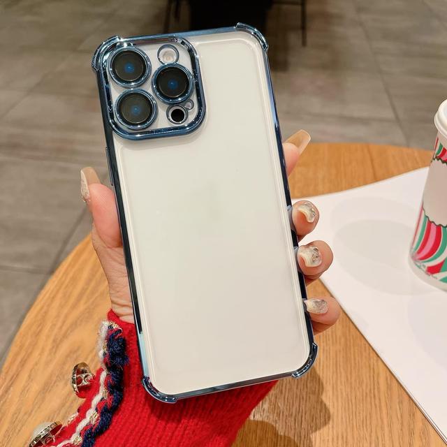 Clear TPU Case - 4-Corner Shock Resistance, Lens Guard, Precision Cutouts, Anti-Yellowing for iPhone 15 Plus