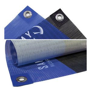 Lona de malla para cercas de construcción, pancarta publicitaria de vinilo resistente al viento para exteriores con dobladillo reforzado y ojales - Product Image 4