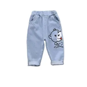 Nieuw Product Boy Broek Grote Kids Groothandel Kids Kleding Casual Jeans Lente Herfst Unisex Cartoon Boy Jeans