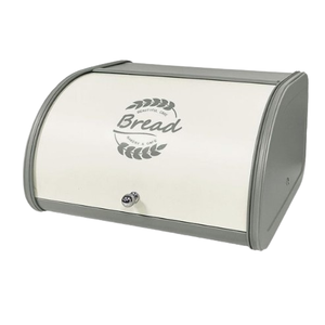 Boîte à pain vintage en métal pour ferme avec couvercle en bambou pour comptoir de cuisine - Product Image 5