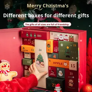 Calendario de Adviento Navideño, Caja de Regalo Sorpresa, Caja Ciega, Nochebuena, Embalaje de Regalo Vacío 2025 - Product Image 1