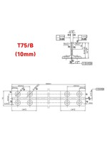 Rail de guidage d'ascenseur en acier usiné de type T T75 T78 T89 T90 T114 T127 T140 creux modèle TK5A DG