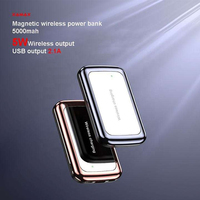 Nouveaux produits tendance : Batterie externe fine à charge rapide 5000 mAh, Power Bank avec charge sans fil pour téléphone