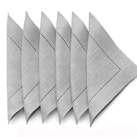 Serviette de table carrée en lin pur jacquard recyclé, durable, couleur personnalisée, pour hôtel, vente en gros 2018