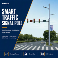 Poteau de signalisation routière octogonal Q235 galvanisé à chaud, multifonctionnel, sur mesure, 6,8m-14m, garantie 10 ans, pour projets municipaux