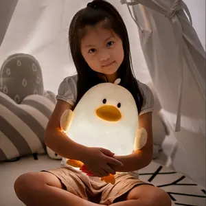 High Quality Plush cuddly night light lamp children's huggable sleep Duck Night Light rechargeable led Night Lights for room