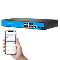 Commutateur de gestion cloud administré L2 d'entreprise CF FIBERLINK 10 ports 10/100/1000 Mbps avec prise en charge SNMP, QoS, VLAN et 20 Gbit/s via application Web/mobile