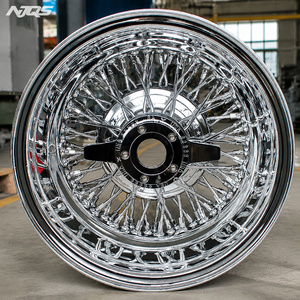 NJQS 고급형 13x7 크롬 림 72/100 스포크 5x114.3 림 스포크 와이어 휠 인기 판매 상품 - Product Image 5
