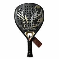 Raket Padel Ringan, Serat Karbon 3K Bentuk Berlian Paletas De Padel, Inti Lunak EVA Raquette De Padel, Peralatan Lapangan Padel