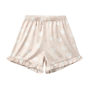 Cozy Customizable Casual Short Girls' <b>Pyjama</b> Bottoms with Elastic Waistband for All Season Sleep & Lounge - Product Image 1