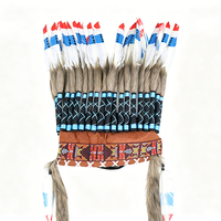 Vente en gros usine d'accessoires capillaires américains en vrac : Chapeau de chef, plumes de dinde, garniture de plumes, coiffe, costume indien
