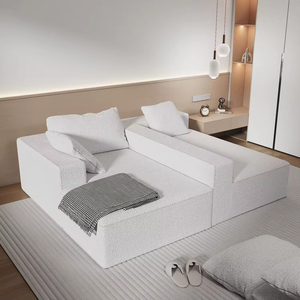 Convertible Sectional <b>Sofa</b> Couch Memory Foam Floor Mattress Apartment Living Room Office L Shape <b>Sofa</b> - Product Image 1