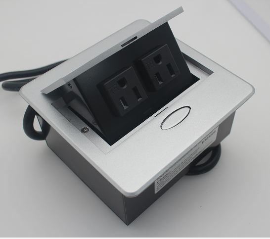 Multi Layer Custom Outlet Tower Kitchen Pop-up Table Power Socket Desktop Pop up Socket With Wireless Charger