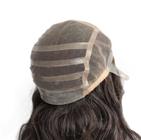 Perruque médicale 100 % cheveux humains vierges HD avec dessus en soie pour perruque sans colle, antidérapante, en silicone, petite taille, pour patients atteints d'alopécie ou de cancer