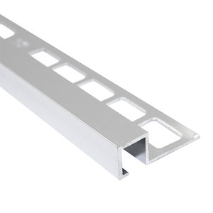 Factory Modern Design 12.5mm Aluminum Alloy <b>Square</b>-Shaped Tile Trim Profile Moulding Exterior Wall Flooring Corner Protection - Product Image 1